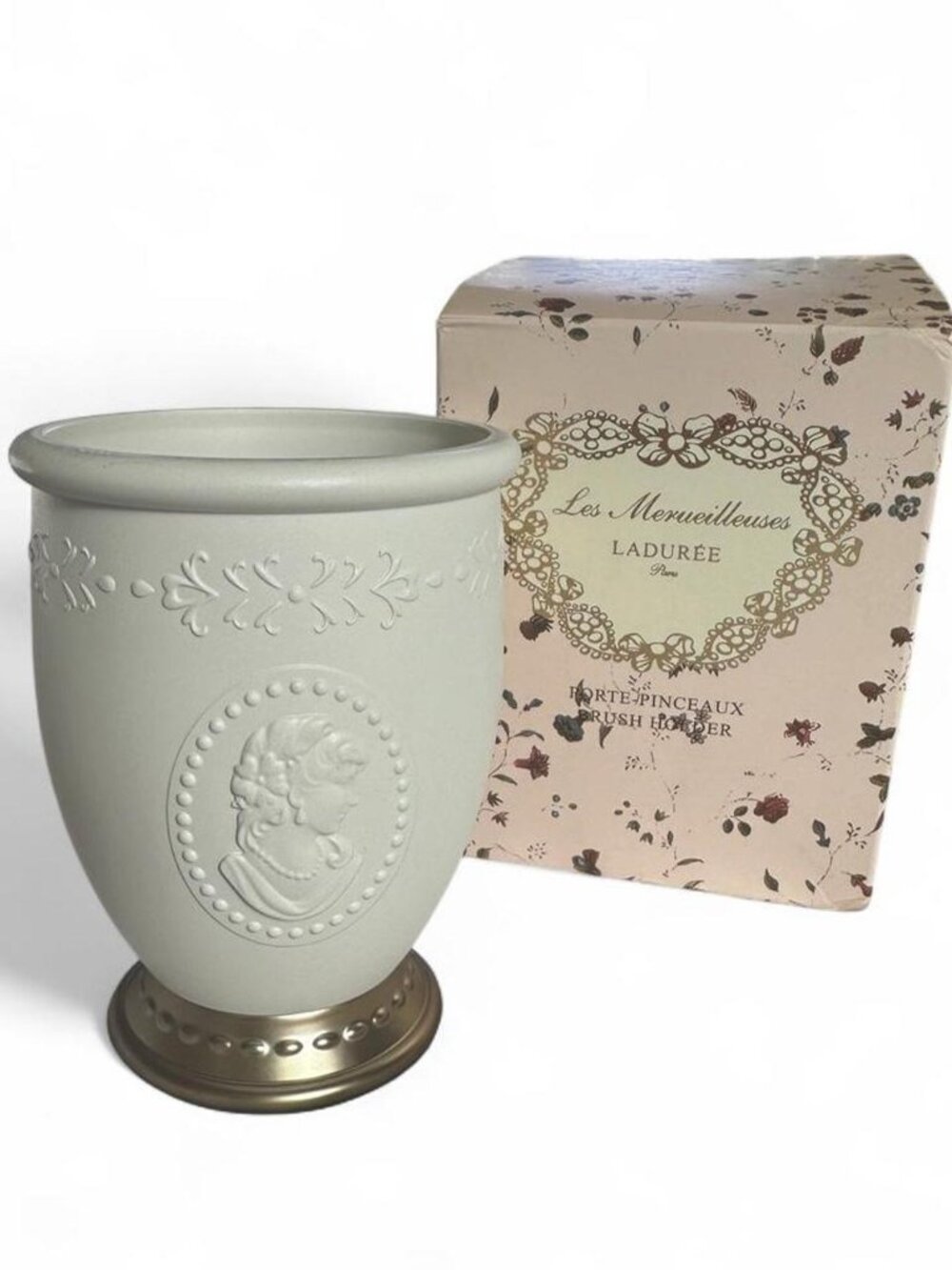 RARE, BNIB Ladurée Bakery Elegant Makeup Brush Holder
